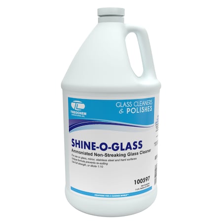 Theochem Liquid Glass Cleaner Ammoniated, Blue, Ammonia, 4 PK 100597-99990-7G